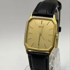 SEIKO クォーツ ゴールド スクエア 電池新品 革ベルト 9021-5180