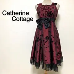 Catherine Cottage 花柄 リボン 背中紐 ワンピースドレス