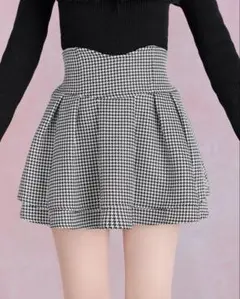 ミシェルマカロン 美脚スカート 千鳥柄
