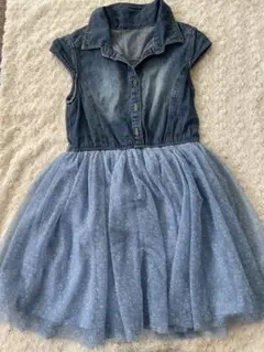 子どもワンピース キッズ ノースリーブデニムワンピース 130cm相当