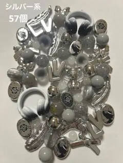 ♡DIY♡シルバー系♡デコレーションパーツ&ビーズセット♡まとめ売り♡