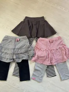 130サイズ スカート付きレギンス3点セット