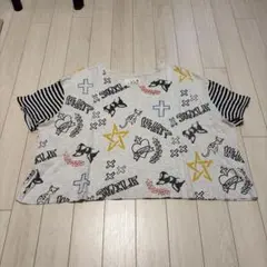 ギリギリ価格。スカラーの淡いグレーにイラストが可愛い綿ワイドカットソーのサムネイル