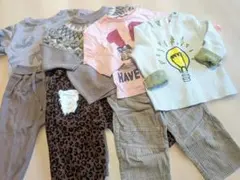 ZARAteteatete95男の子6点セットベージュ系ヒョウ柄ブラウン