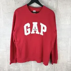 源*氏様 GAP スウェット 白タグ アーチロゴ　刺繍　赤　レッドMサイズ