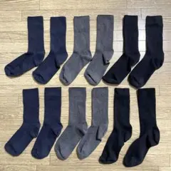 無印良品 紳士 足なり直角 リブ編み 靴下 25~27cm 3色6足セット