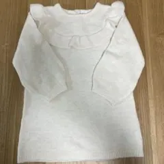 H&M フリル付きアイボリーセーター 92サイズ