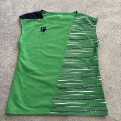 röche グリーン ストライプ ノースリーブ Tシャツ M