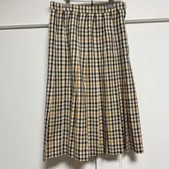 DAKS チェック柄 プリーツスカート 66-92