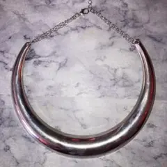 シルバー クレセント ネックレス