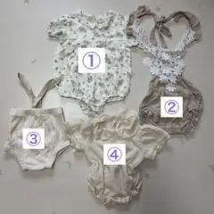 monbebe等　淡色ロンパース