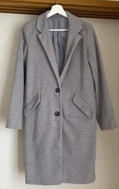 チェスターコート　アウター　グレー　M