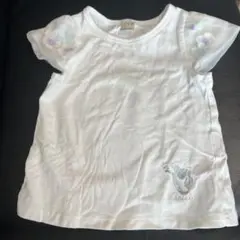 petit main アリエル Tシャツ 100 袖 オーガンジー フラワー