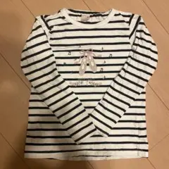 petit main ストライプ 長袖カットソー 130