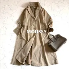 美品 マウジー 春ライトロングトレンチコート ベージュ
