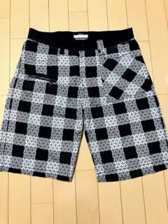 ショートパンツ　クロスチェック柄　裏原　短パン　ハーフパンツ　モンタージュ