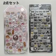 新品★ボンボンドロップシール シマエナガ ジュエルプチドロップ リボン 2点