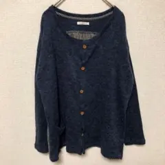 【SELF SERVICE】(M)コットン混クルーネッククルーニットカーディガンのサムネイル