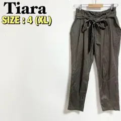 Tiara ティアラ パンツ サイズ4(XL) カーキ ベルト紐付きのサムネイル