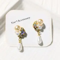 S-264　ハンドメイド☆ビジューピアス／イヤリング