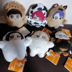 【全6種コンプセット】A3! もふめ～と ワンワンぬいぐるみ　秋組