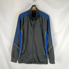 adidas　トラックジャケット　O　ブラック　ブルー　3本ライン　B5469