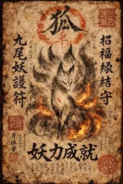 特級呪物の御札【九尾妖狐の神祝護符】招福寵愛・妖力成就｜チョウピラコ様の加護