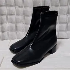 美品♥ シテン【M=23.5】ショートブーツ スクエアトゥ サイドジップ