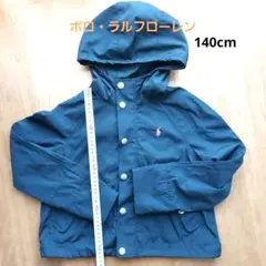 ポロ・ラルフローレン ネイビー フード付きアウター 140cm