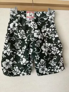 バードウェル　サーフトランクス　総柄グリー