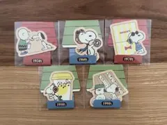 ファミマ スヌーピー 台紙付きダイカットステッカー 全5種コンプ