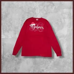 b*7様 US古着 COMFORT COLORS プリント ロンT 長袖 レッド