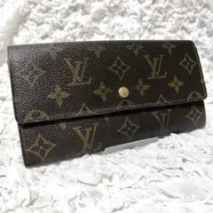 ルイヴィトン モノグラム ポシェット ポルトモネクレディ 長財布　0694