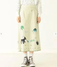 完売品 BEAMS BOY メキシカンプリント　スカート　アイボリーのサムネイル