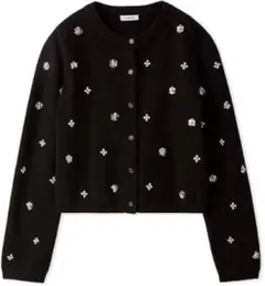 FRAY I.D（フレイ アイディー） マルチフラワービジューカーディガン