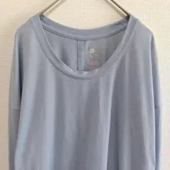 ❤all in motion サムホール付 長袖アクティブTシャツ 水色 L相当