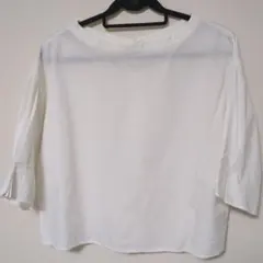 OPAQUE.CLIP ワールド袖が可愛い白いブラウスM