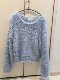 RODEOCROWNS 水色 シャギー ニット