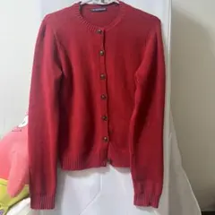 BRANDY MELVILLE 赤 長袖カーディガン ウール