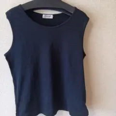 黒タンクトップ（綿100%）シンプル