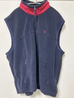 POLO GOLF ネイビー/レッド ベスト XL