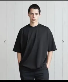 H beauty&youth スビンコットンTシャツ ブラックのサムネイル