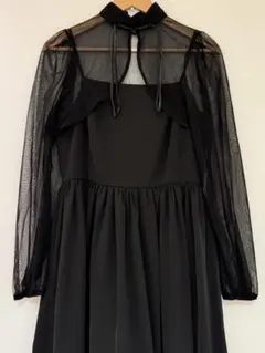 2点セットまとめ売り 黒 ボレロ ワンピース オケージョンドレス 結婚式お呼ばれ