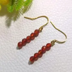 ハンドメイドピアス　3007　　　　　　　カーネリアンのピアス