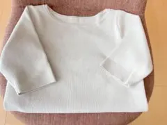 【ユナイテッドアローズ】　半袖ボートネックニット　ベージュ