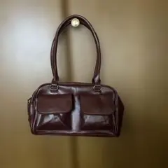 今期トレンド✨レトロデザイン2ポケットバッグ