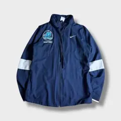 NIKE ナイキ DRY-FIT ナイロンジャケット チーム刺繍 ネイビー