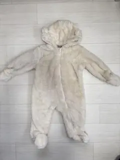 フリース フード付き アウター クリーム色