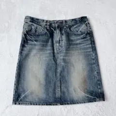 ドミンゴ| デニムミニスカート【S】コットン100% スリット　ギャル　y2k