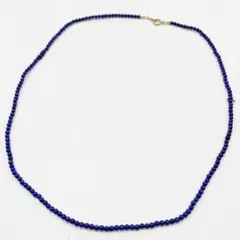 18金　K18 ラピスラズリ　ネックレス　ブルー　ビーズ